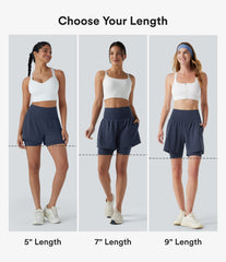 SoftlyZero™ Airy Super High Waisted 2-in-1 InstantCool Yoga Shorts 5'' with Pockets