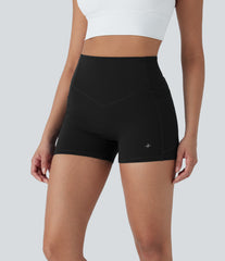 Halara UltraSculpt™ High Waisted Tummy Control Butt Lifting Ruched Shaping Yoga Biker Shorts 3'' with Pockets