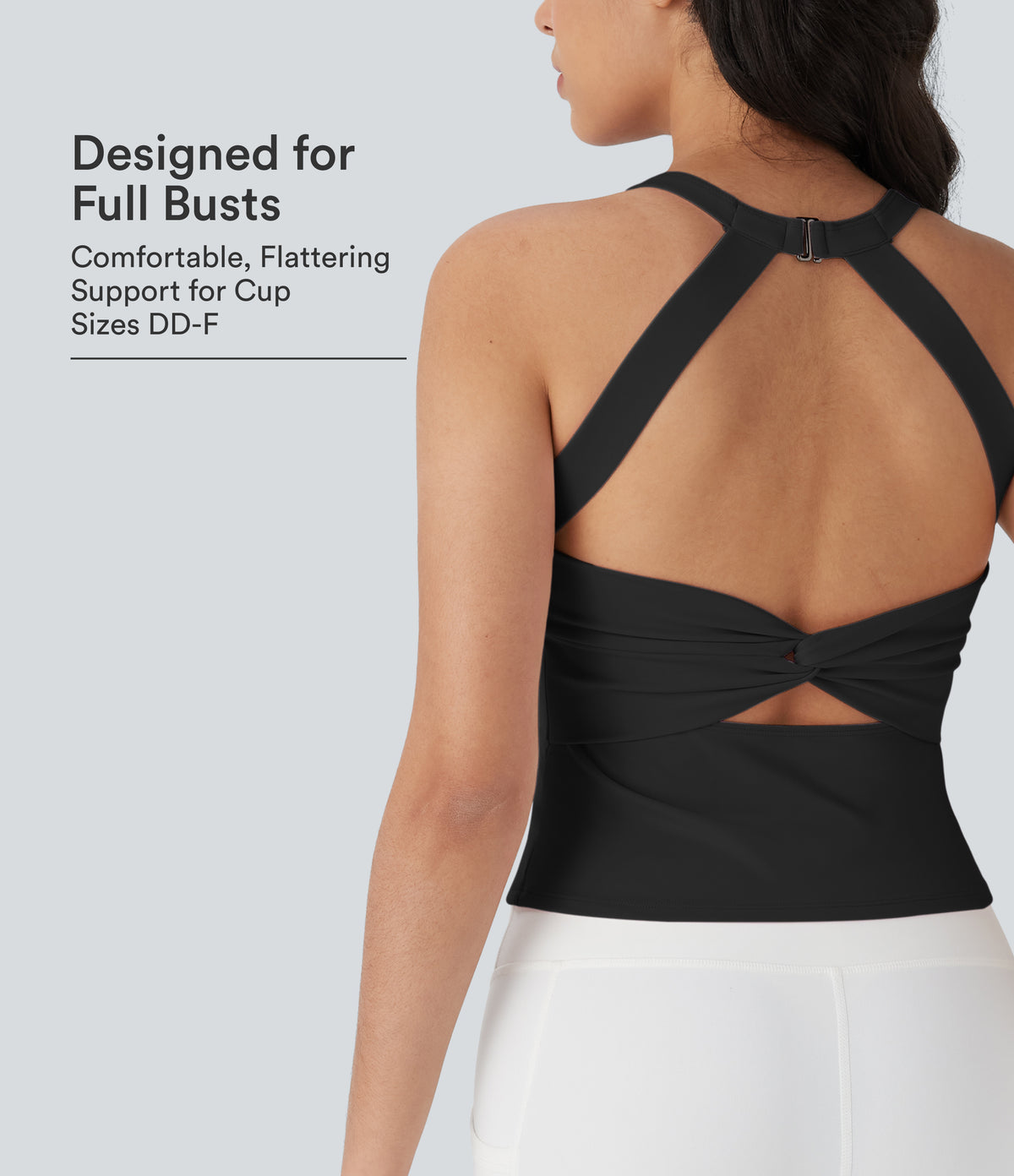 SoftlyZero™ Plush Cut Out Yoga Tank Top DD-F Cups