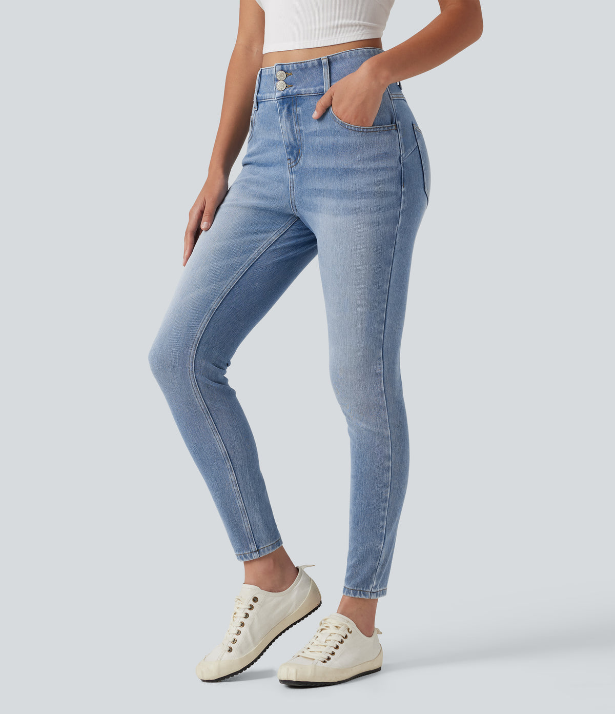 Halara Flex™ Mid Rise Skinny Casual Jeans with Pockets