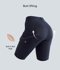 DayStretch High Waisted Butt Lifting Shaping Casual Cargo Pants with Pockets