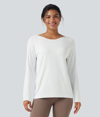 OneForm Seamless Flow Scoop Neck Long Sleeve Workout Sports Top