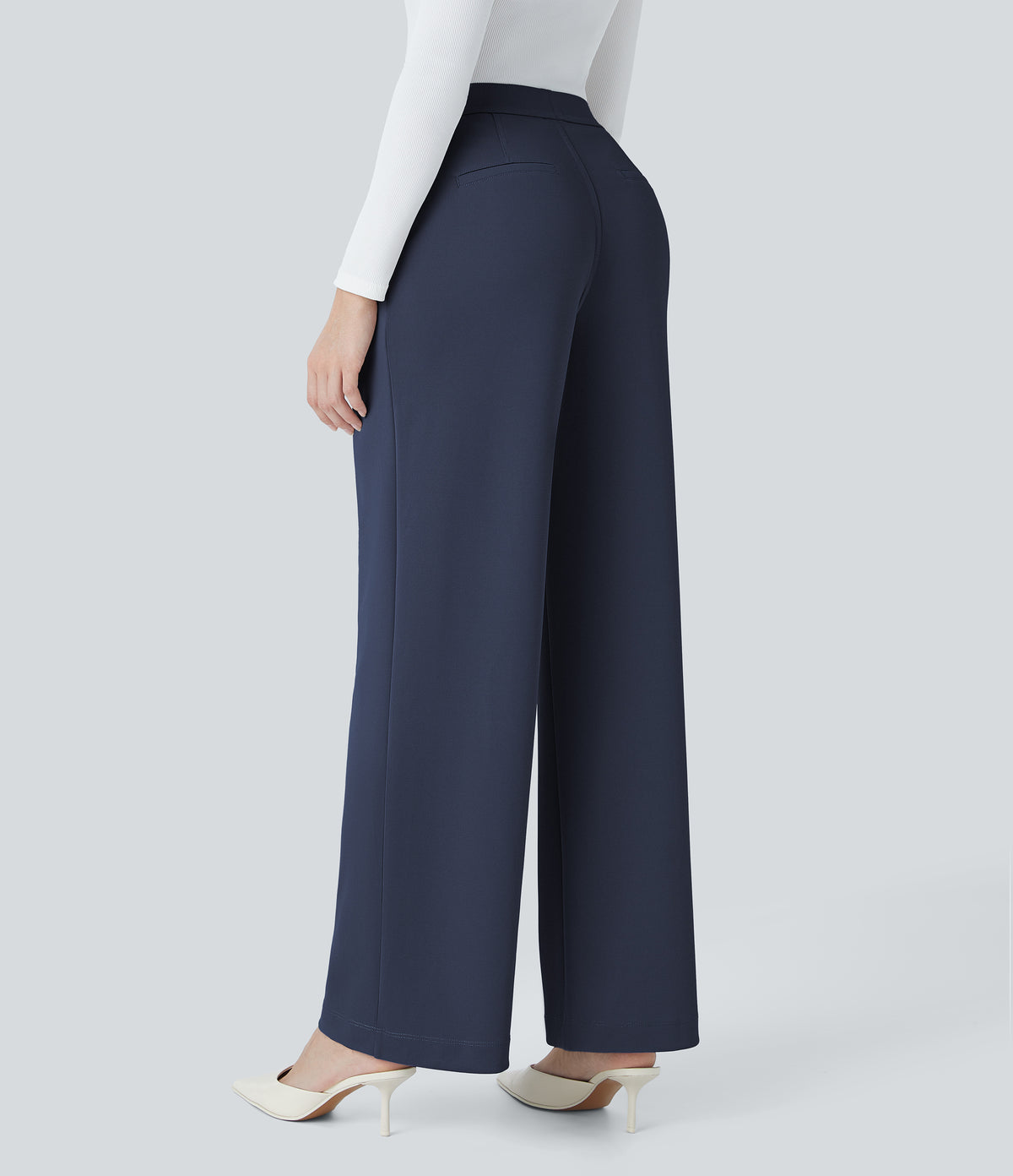 Halara Flex™ High Waisted Pocket Straight Leg Crepe Work Pants