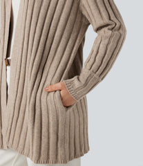Long Sleeve Casual Cardigan with Pockets