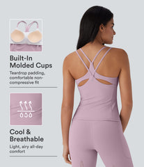 Halara UltraSculpt™ Cool Quick Dry Molded Cups Yoga Cami Top-UPF50+