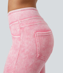 Halara Flex™ High Waisted Pocket Colorful Denim Casual Leggings