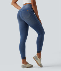 Halara Flex™ High Waisted Tummy Control Denim Casual Leggings with Pockets