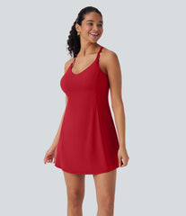 SoftlyZero™ Airy 2-in-1 InstantCool Mini Dance Active Dress with Pockets-Easy Peezy Edition DD-F Cups