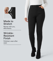 Halara Flex™ High-waisted Skinny Herringbone Work Pants with Pockets