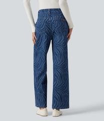 Halara Flex™ Mid Rise Casual Straight Leg Jeans with Pockets