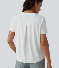 Round Neck Short Sleeve Casual T-Shirt-UPF40+