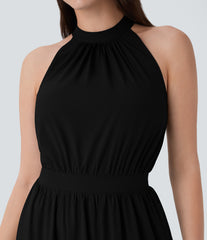 Breezeful™ Sleeveless Keyhole Back Flowy Quick Dry Maxi Dress
