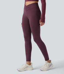 OneForm Seamless Flow Crossover High Waisted Scrunch Yoga 7/8 Leggings