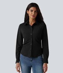 Wrinkle-Resistant Long Sleeve Quick Dry Casual Shirt