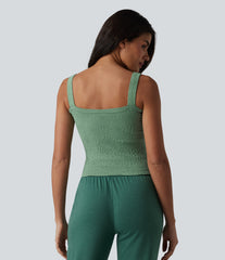 OneForm Seamless Flow Square Neck Built-in Bra Yoga Tank Top