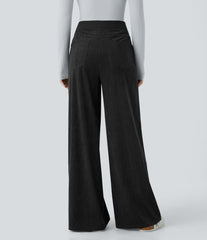 Halara Flex™ High Waisted Pockets Wide Leg Baggy Corduroy Work Pants