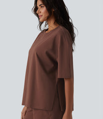 Round Neck Half Sleeve Oversize Quick Dry Casual Cotton T-Shirt