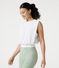 Round Neck InstantCool Yoga Tank Top-UPF50+