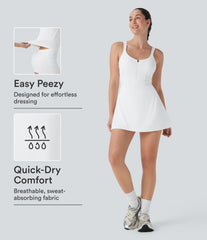 SoftlyZero™ QuickDry Zip Corset 2-in-1 Mini Dance Active Dress with Pockets-Easy Peezy Edition