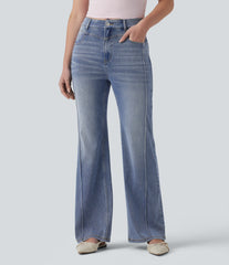 Halara Flex™ High Waisted Casual Straight Leg Jeans with Pockets