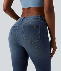 Halara Flex™ Curvy Mid Rise Skinny Casual Jeans with Pockets