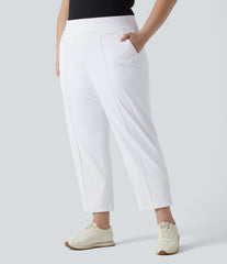 High Waisted Quick Dry Golf Plus Size Pants with Pockets-Golf Tee-UPF40+