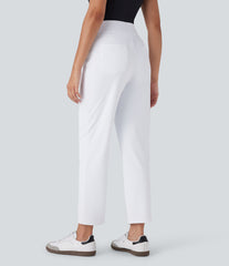 Mid High Waisted Pockets Quick Dry Golf Pants-Golf Tee-UPF40+