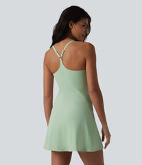 SoftlyZero™ Airy 2-in-1 InstantCool Mini Dance Active Slip Dress with Pockets-Easy Peezy Edition
