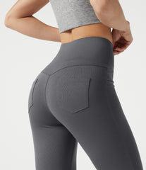 High Waisted Bootcut Casual Pants with Pockets