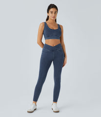 Halara Flex™ High Waisted Crossover Pockets Denim Work Leggings