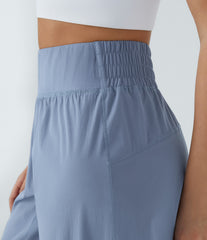 High Waisted Elastic Waistband Hiking Joggers