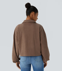 Long Sleeve Pocket Casual Corduroy Jacket