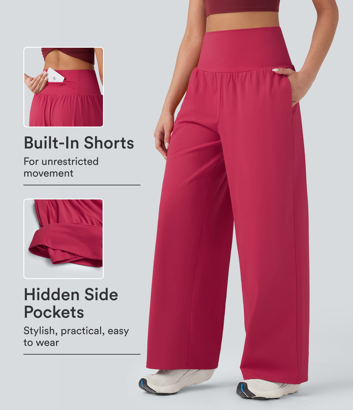 Softlyzero™ Airy Super High Waisted 2-in-1 Straight Leg InstantCool Yoga Pants with Pockets