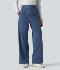 Halara Flex™ High Waisted Straight Leg Casual Jeans with Pockets