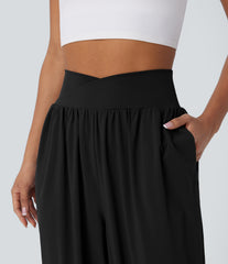 Breezeful™ Crossover High Waisted Pockets Quick Dry Yoga Joggers