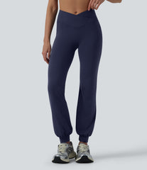 SoftlyZero™ High Waisted Crossover Dance Joggers with Pockets-UPF50+