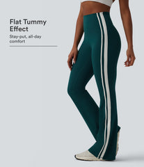 Halara UltraSculpt™ High-waisted Tummy Control Side Stripe Yoga 7/8 Flare Leggings