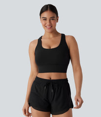 Medium Support U Neck Adjustable Hook Running Sports Bra DD-F Cups