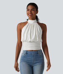 Halter Tie Back Casual Tank Top