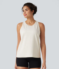 Cut-Out Back Slim Yoga Tank Top