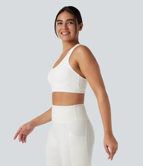 Low Support U Neck Racerback Yoga Sports Bra