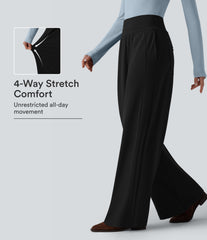 High Waisted Wide Leg Casual Pants with Pockets
