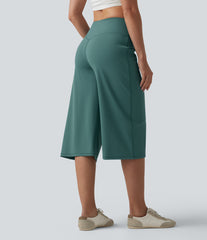 SoftlyZero™ Airy High Waisted Tummy Control InstantCool Casual Capri Baggy Pants with Pockets