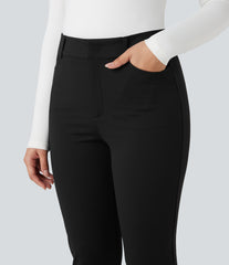 Halara Flex™ High-waisted Skinny Herringbone Work Pants with Pockets