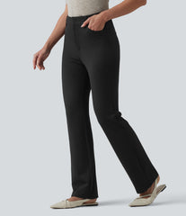 Halara Flex™ High-waisted Herringbone Work Bootcut Pants with Pockets