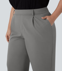 Halara Flex™ DayStretch High Waisted Ankle Length Tapered Work Plus Size Pants with Pockets