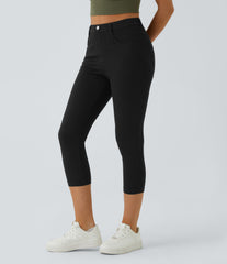 Halara Flex™ High Waisted Pockets Denim Capri Casual Leggings