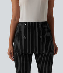 High Waisted Stripe InstantCool Flare Work Pants
