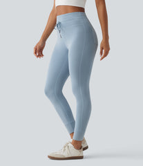 SpacerTek™ High Waisted Drawstring Casual Skinny Pants with Pockets