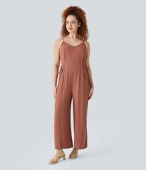 Tie Side Casual Jumpsuit